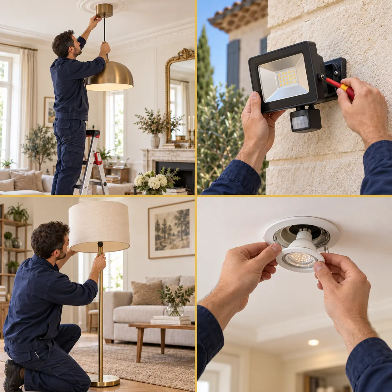 Exemples d’éclairage intérieur et extérieur