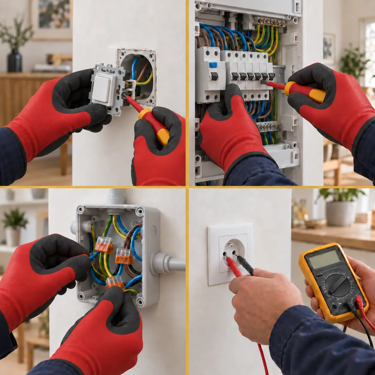 Exemples de dépannage et de réparations électriques à domicile